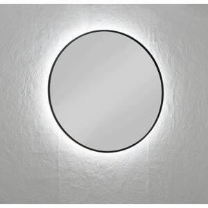 LED-Spiegel schwarz Ø 65 cm