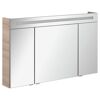 LED-Spiegelschrank 'B.Clever' braun glänzend 120 x 70,6 x 15,8 cm
