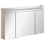 LED-Spiegelschrank 'B.Clever' braun glänzend 120 x 70,6 x 15,8 cm