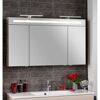 LED-Spiegelschrank 'B.Clever' braun glänzend 120 x 70,6 x 15,8 cm