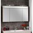 LED-Spiegelschrank 'B.Clever' braun glänzend 120 x 70,6 x 15,8 cm