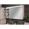 LED-Spiegelschrank 'B.Clever' braun glänzend 120 x 70,6 x 15,8 cm