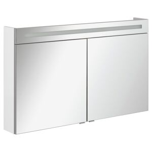 LED-Spiegelschrank 'B.Clever' weiß glänzend 120 x 70,6 x 15,8 cm