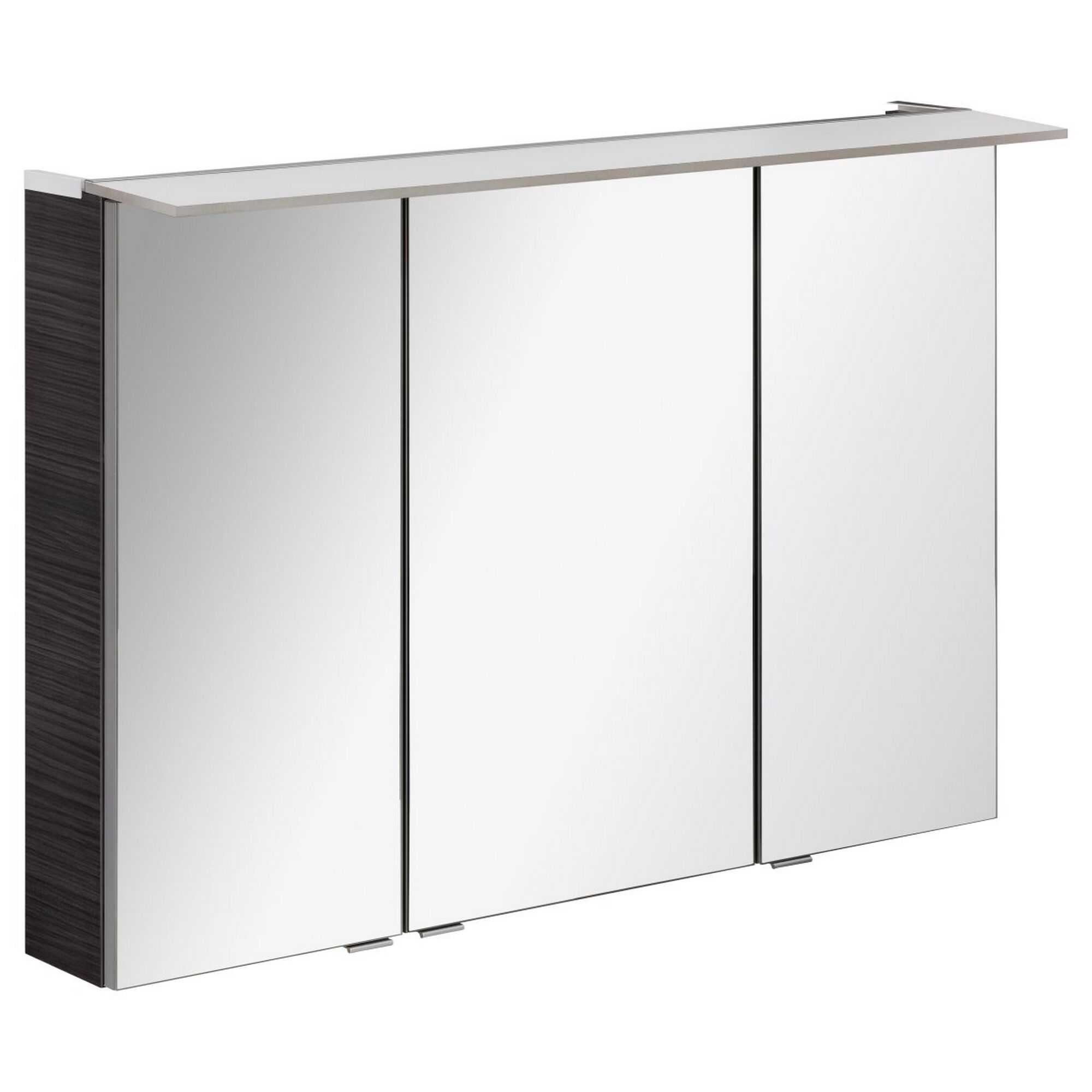 Badezimmerspiegel mit drei Türen und Ablage