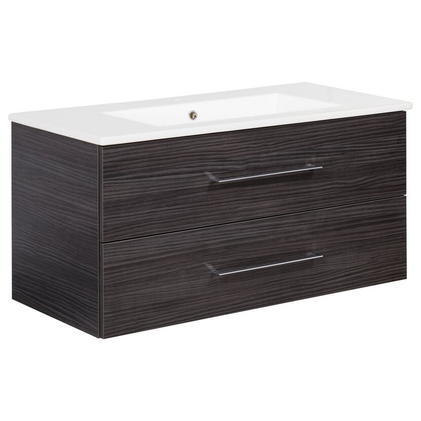 Waschbecken mit Unterschrank 'B.Perfekt' anthrazit 103 x 51 x 48 cm
