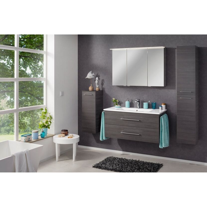 Waschbecken mit Unterschrank 'B.Perfekt' anthrazit 103 x 51 x 48 cm