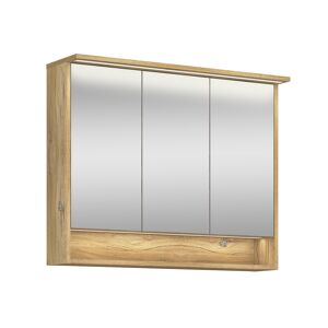 LED-Spiegelschrank 'Milano' braun 90 x 72 x 23 cm