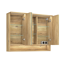 LED-Spiegelschrank 'Milano' braun 90 x 72 x 23 cm