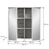 Weißer Spiegelschrank mit Maßen