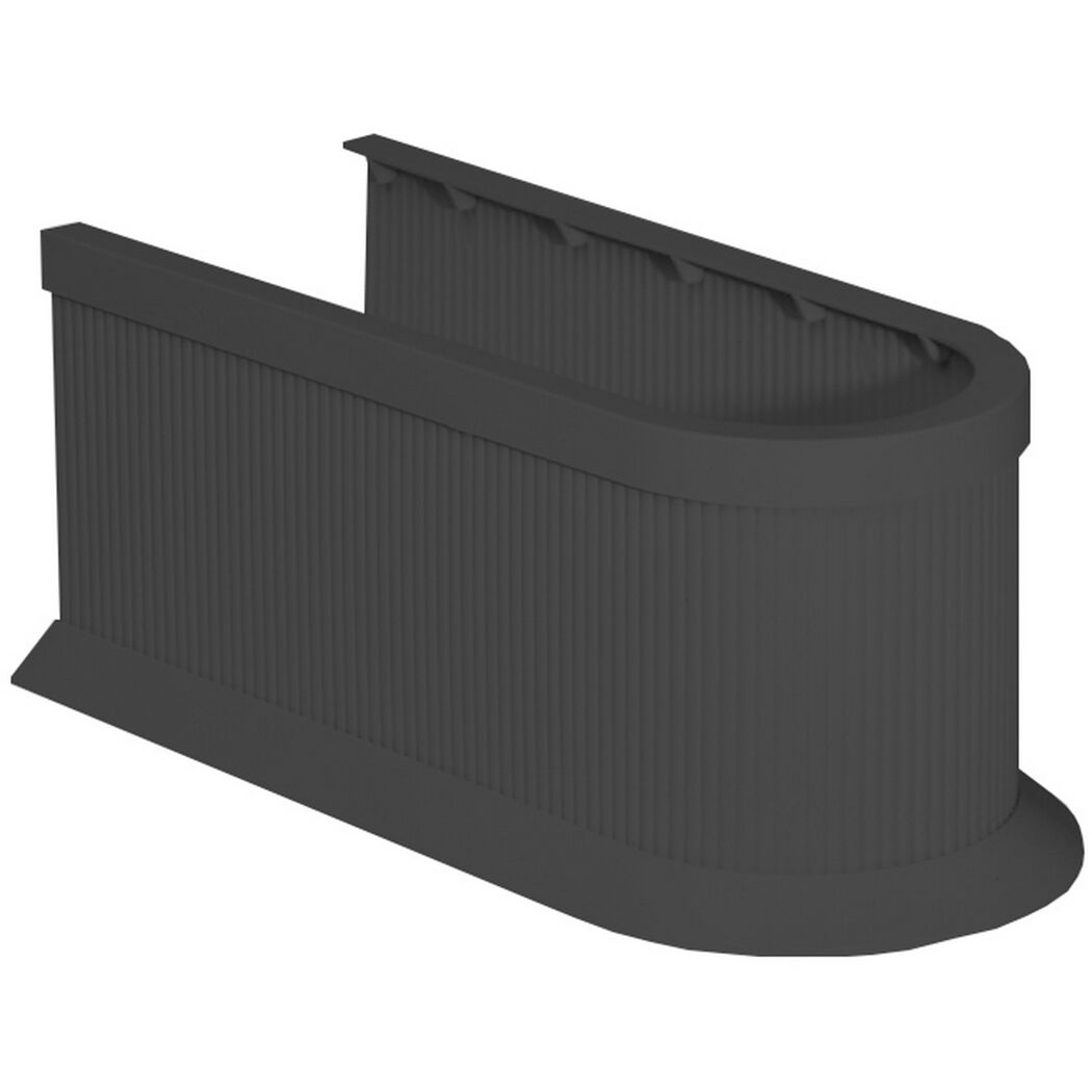 Schwarze Siphonabdeckung