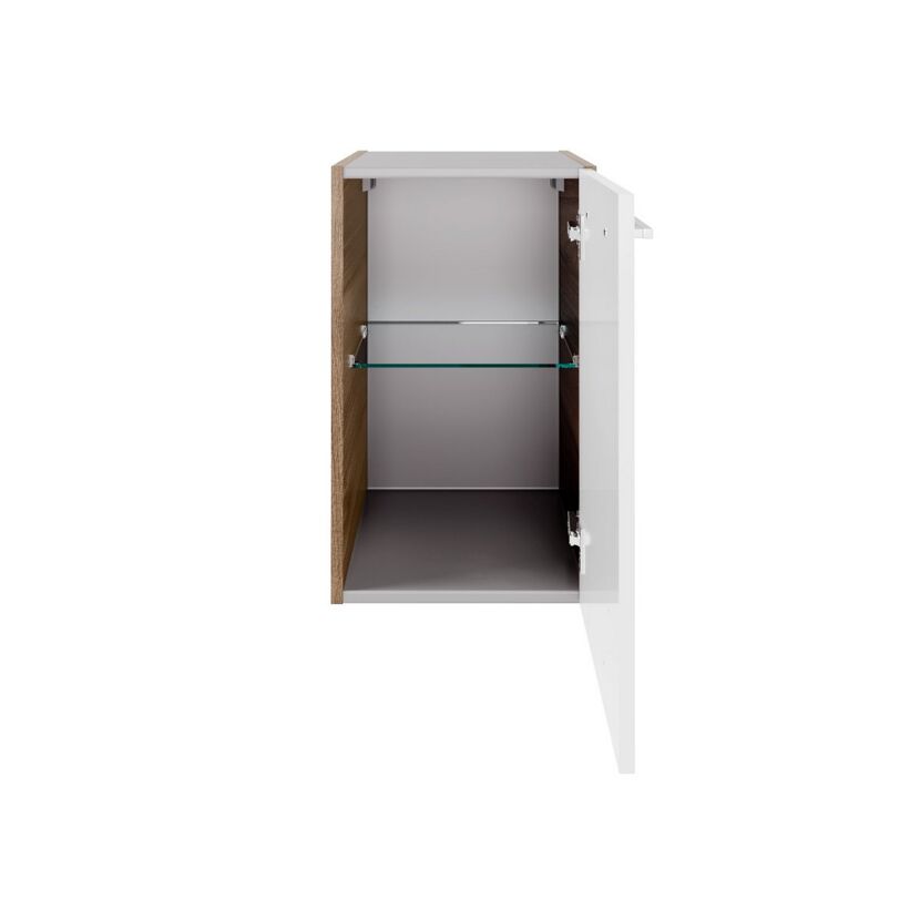 Offener Hängeschrank mit Glasboden
