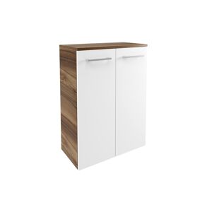 Unterschrank 'Verona' braun, weiß glänzend 60,2 x 82,6 x 32 cm