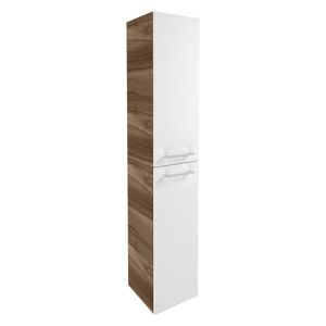 Hochschrank 'Verona' braun, weiß glänzend 30 x 162 x 31,8 cm rechts
