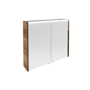 LED-Spiegelschrank 'Verona' nussbaum 80 x 68,3 x 16,5 cm