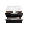 Waschbecken mit Unterschrank 'B.Brillant' braun, anthrazit lackiert 80 x 56 x 50 cm