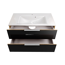 Waschbecken mit Unterschrank 'B.Brillant' braun, anthrazit lackiert 100 x 56 x 50 cm