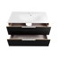 Waschbecken mit Unterschrank 'B.Brillant' braun, anthrazit lackiert 100 x 56 x 50 cm