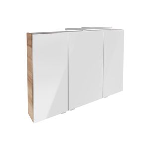LED-Spiegelschrank 'B.Brillant' braun 100 x 68 x 15,8 cm