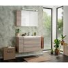 Waschbecken eckig 'Luxor' Gussmarmor weiß 100 x 14,2 x 48,5 cm