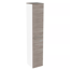 Hochschrank 'Lima' weiß, braun matt 30,2 x 160,4 x 32 cm