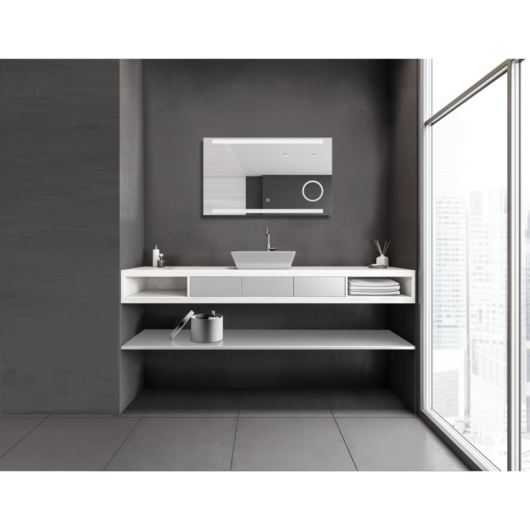 LED-Spiegel 'Silver Style' 100 x 60 cm