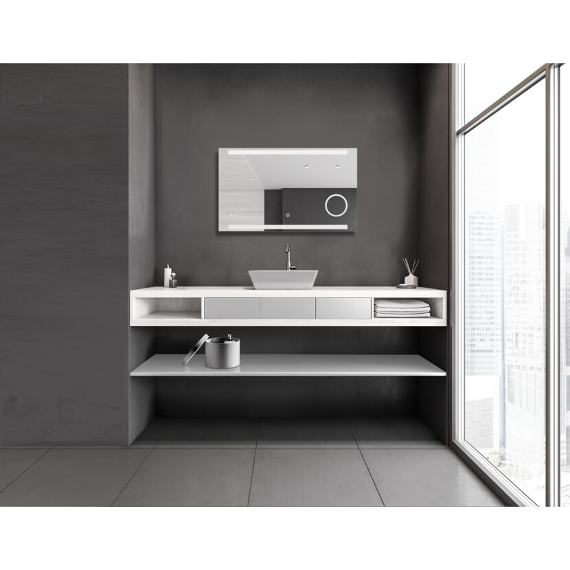 LED-Spiegel 'Silver Style' 100 x 60 cm
