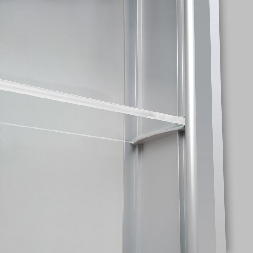 Glasregal im LED-Schrank Aluminio Vegas