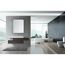 Modernes Badezimmer mit LED-Schrank und Badewanne