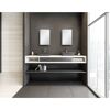 Modernes Badezimmer mit Doppelwaschbecken und Spiegeln