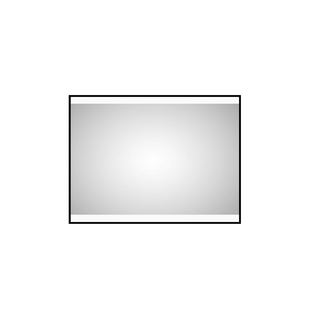 LED-Spiegel 80 x 60 cm, schwarz