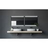Doppelwaschbecken mit zwei LED-Spiegeln