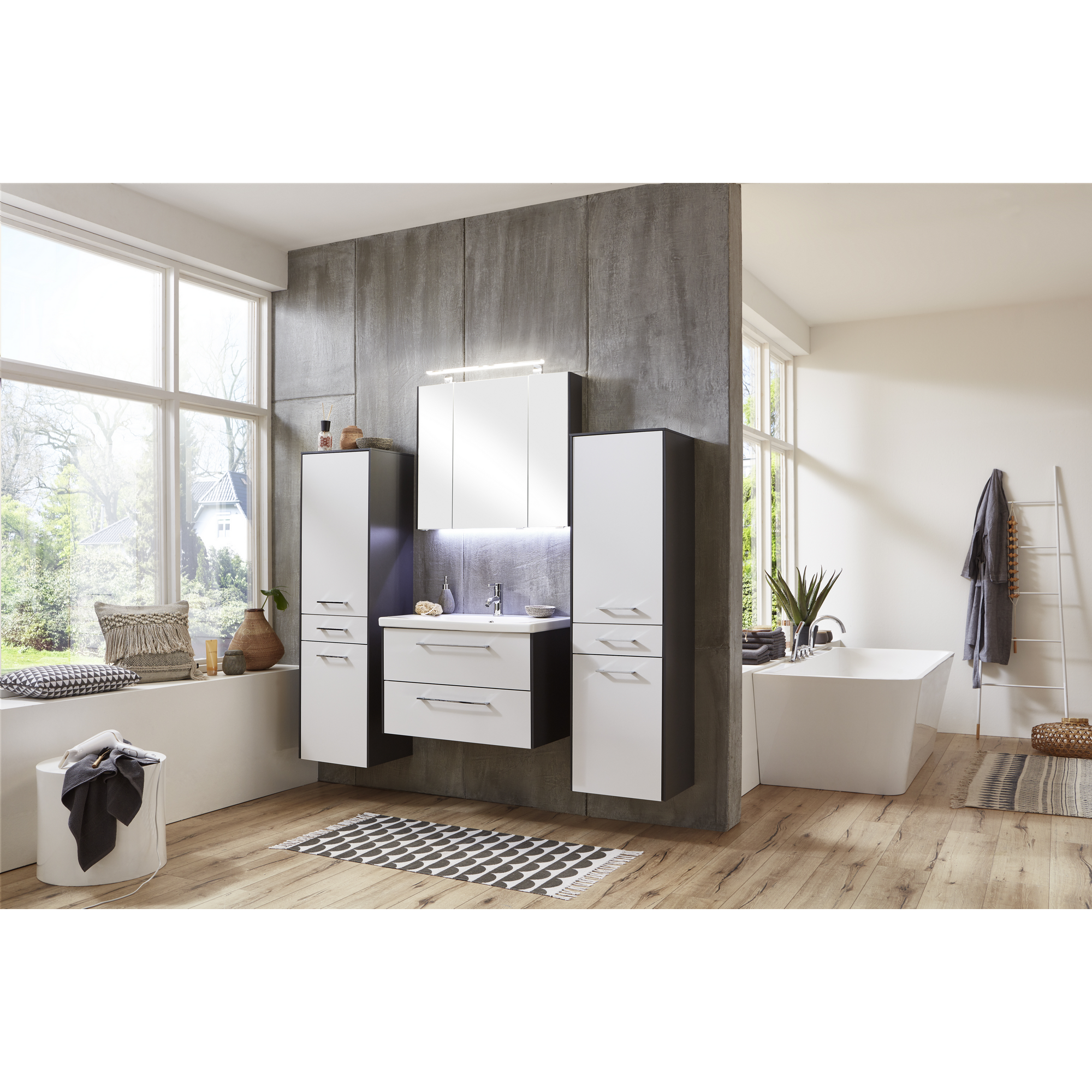 Spiegelschrank 'OPTIpremio 2400modern' anthrazit 82 x 68,2 x 13,6 cm + product picture