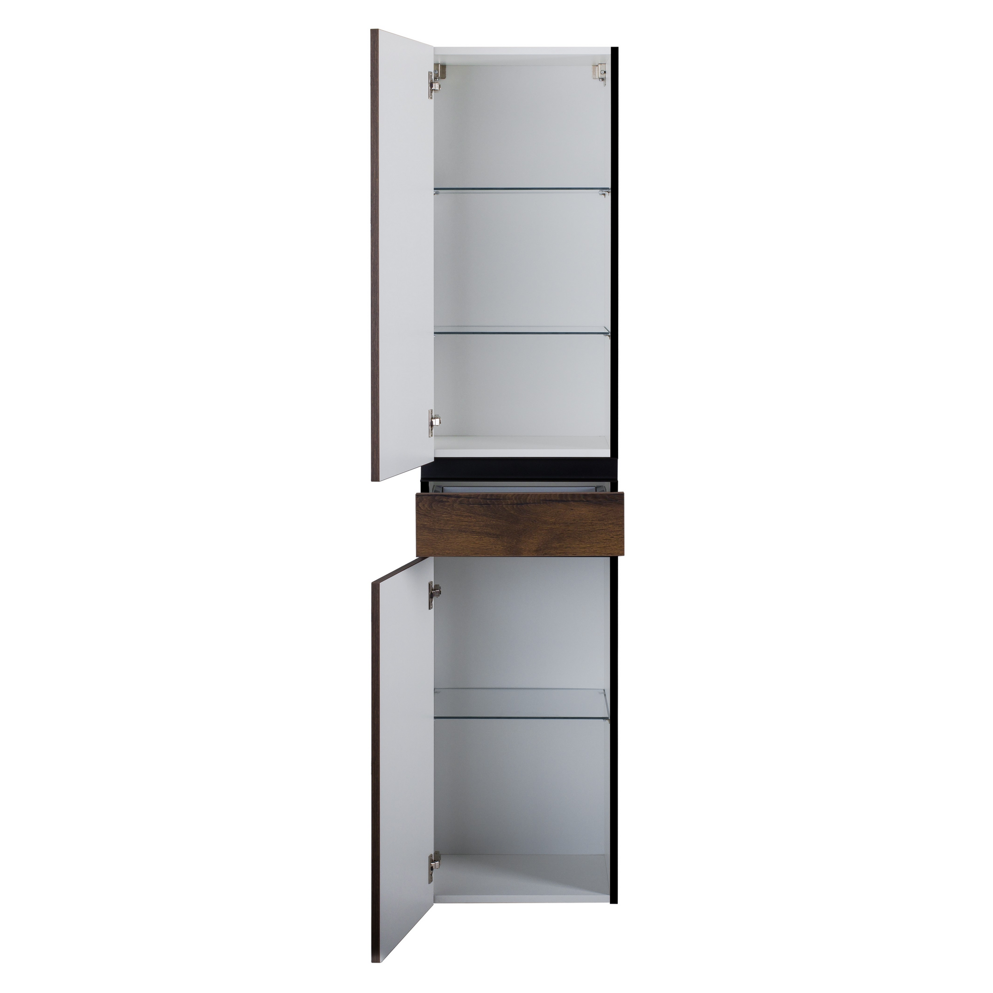 Beistellschrank 'OPTIpremio 2510clarus' braun, schwarz 40 x 178,7 x 35 cm + product picture