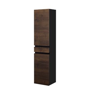 Beistellschrank 'OPTIpremio 2510clarus' braun, schwarz 40 x 178,7 x 35 cm