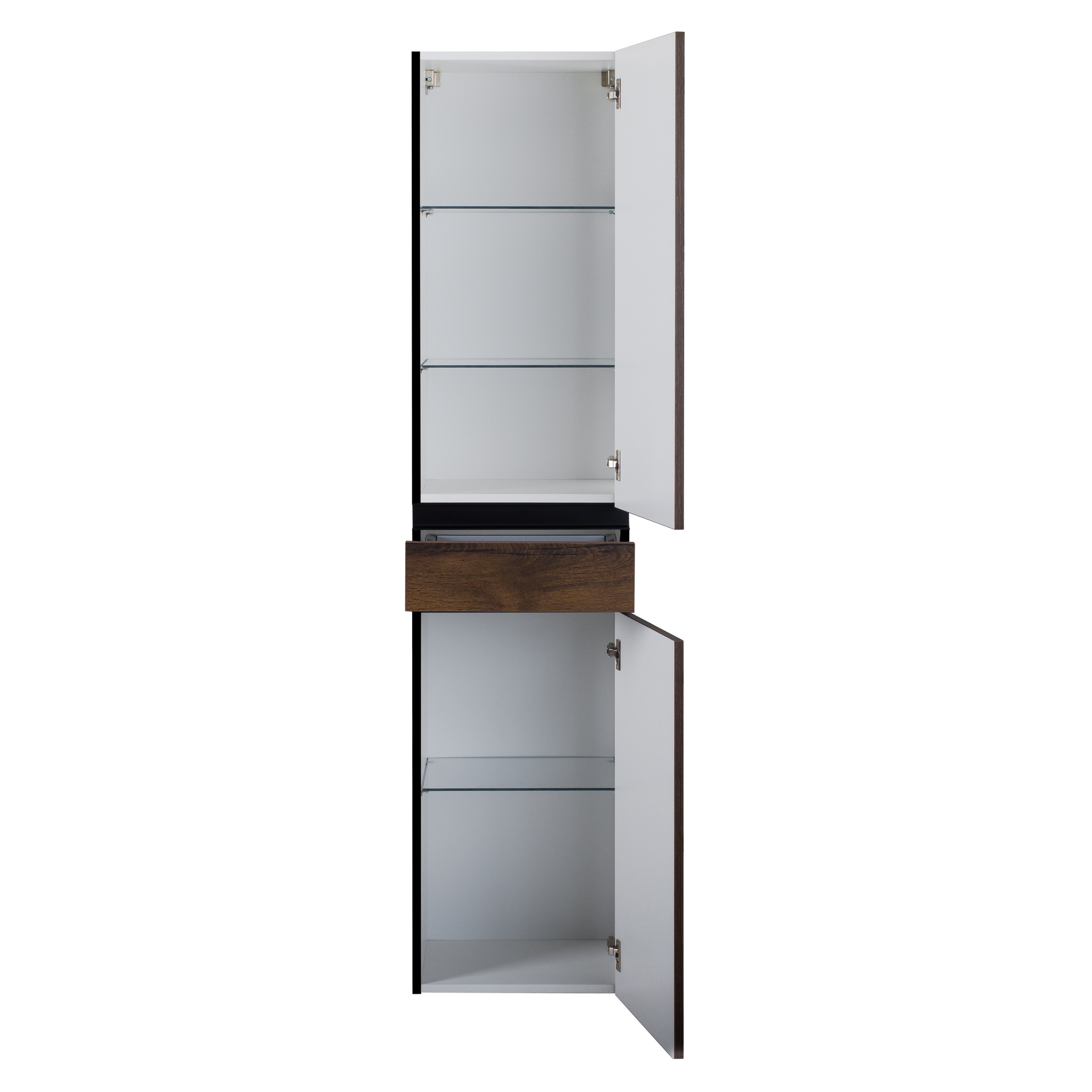 Beistellschrank 'OPTIpremio 2510clarus' braun, schwarz 40 x 178,7 x 35 cm + product picture