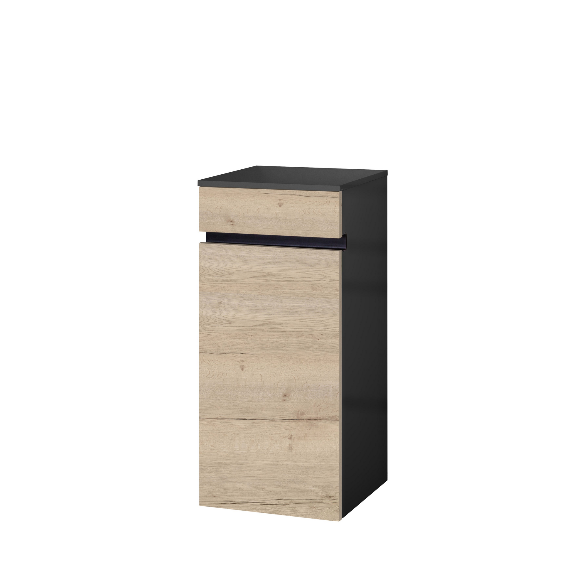 Beistellschrank 'OPTIpremio 2510clarus' braun, schwarz 40 x 91,2 x 35 cm + product picture