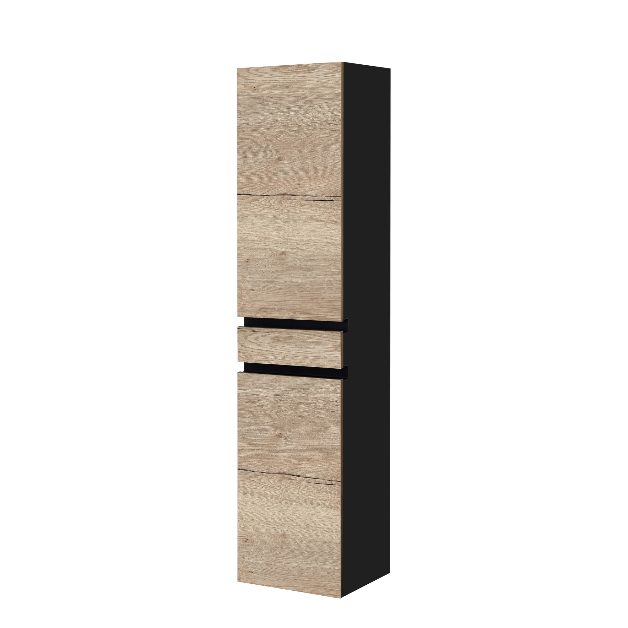 Beistellschrank 'OPTIpremio 2510clarus' braun, schwarz 40 x 178,7 x 35 cm + product picture