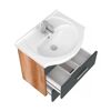 Waschtisch mit Unterschrank 'Mickey' anthrazit inklusive Keramikbecken 51 x 54 x 42,5 cm