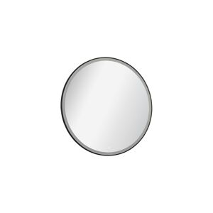 LED-Wandspiegel 'Oxford' schwarz Ø 60 cm