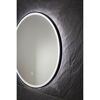 LED-Spiegel 'Oxford' schwarz Ø 60 cm