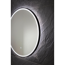 LED-Wandspiegel 'Oxford' schwarz Ø 60 cm