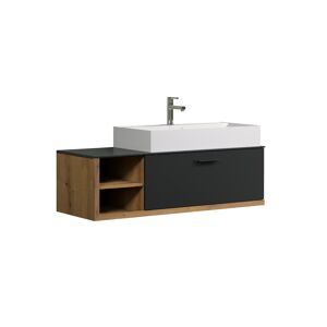 Waschbecken mit Unterschrank 'Synnax' anthrazit 120 x 48 x 45 cm