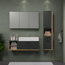 Waschbecken mit Unterschrank 'Synnax' anthrazit 120 x 48 x 45 cm
