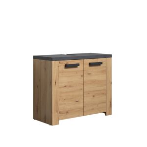 Waschbeckenunterschrank 'Follow' Artisan Eiche 79 x 67 x 35 cm