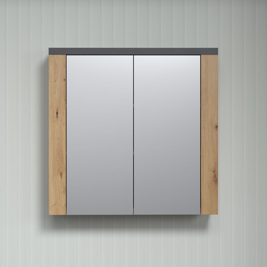 Spiegelschrank 'Follow' Artisan Eiche 79 x 78 x 20 cm