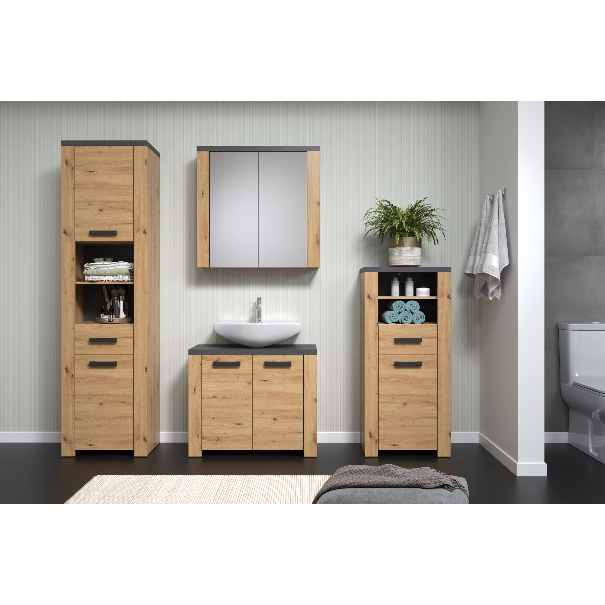 Spiegelschrank 'Follow' Artisan Eiche 79 x 78 x 20 cm