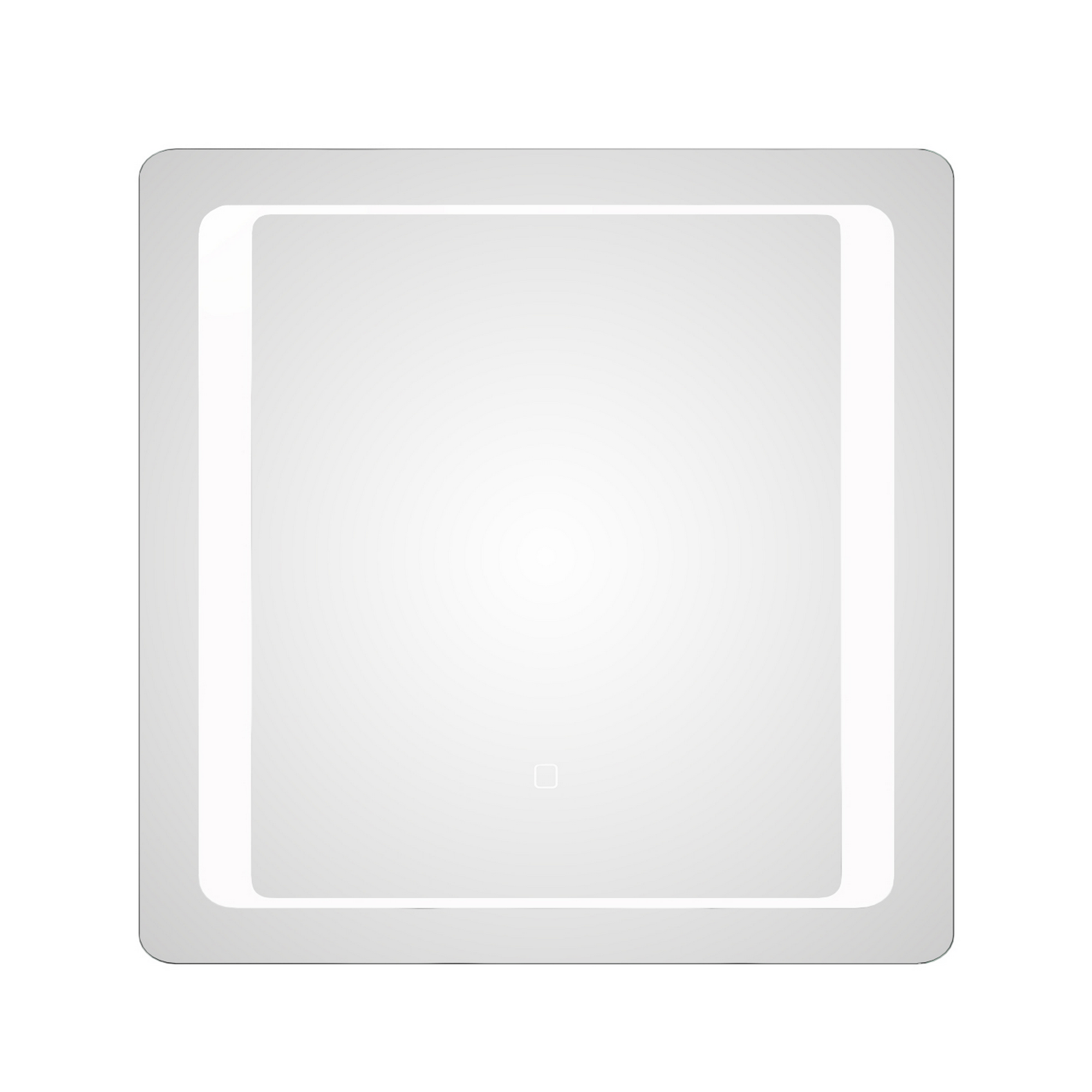 LED-Spiegel 'Primo' anthrazit 70 x 70 x 3