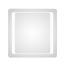 LED-Spiegel 'Primo' anthrazit 70 x 70 x 3