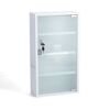Medizinschrank weiß Metall/Glas 30 x 60 x 12 cm