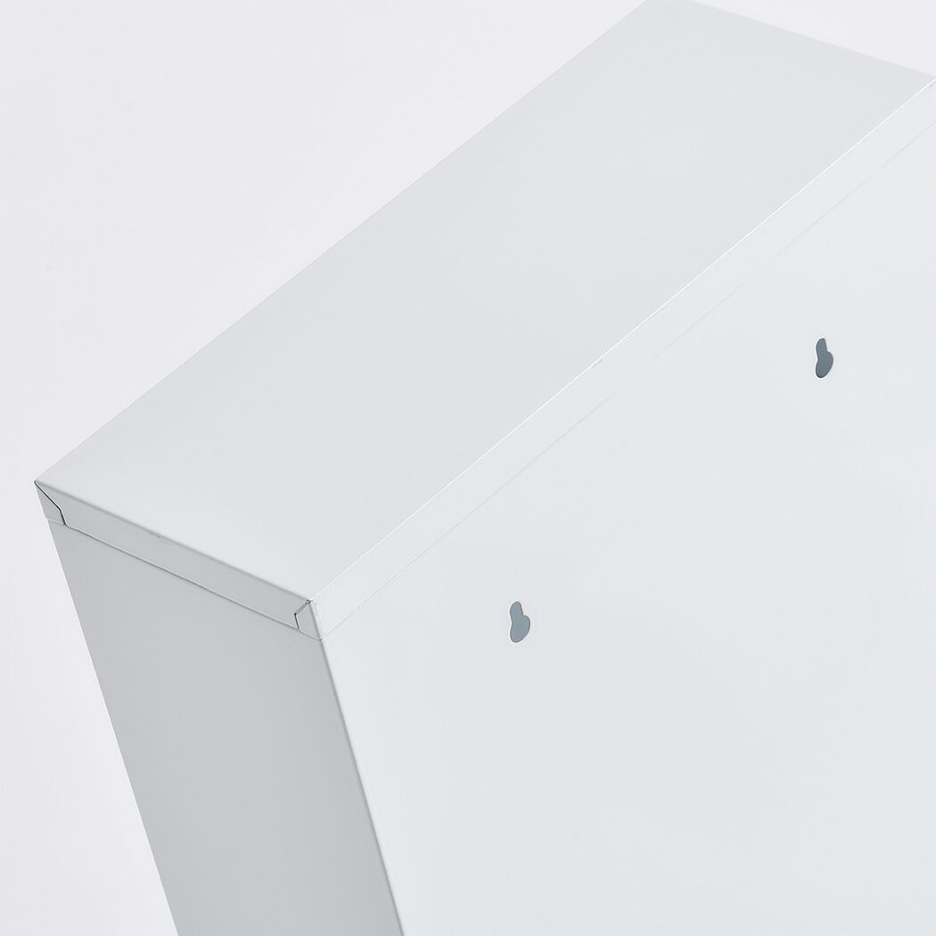 Medizinschrank weiß Metall/Glas 30 x 60 x 12 cm